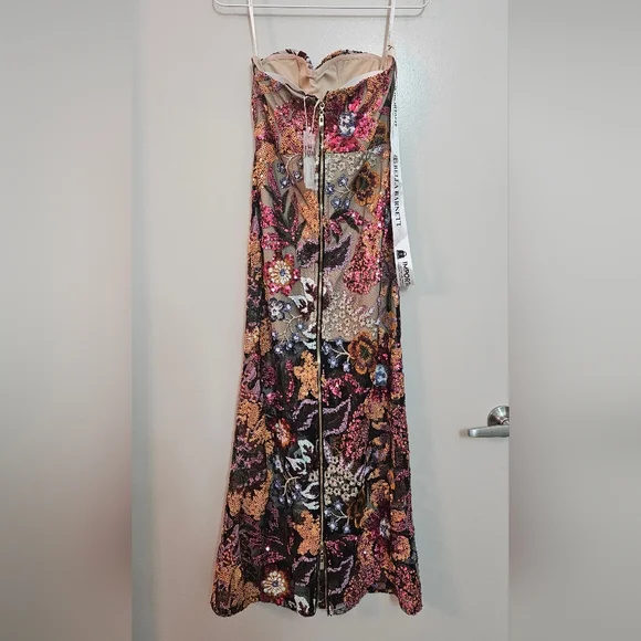 Satu Floral Glitter Maxi Dress sz S - Picture 6 of 9